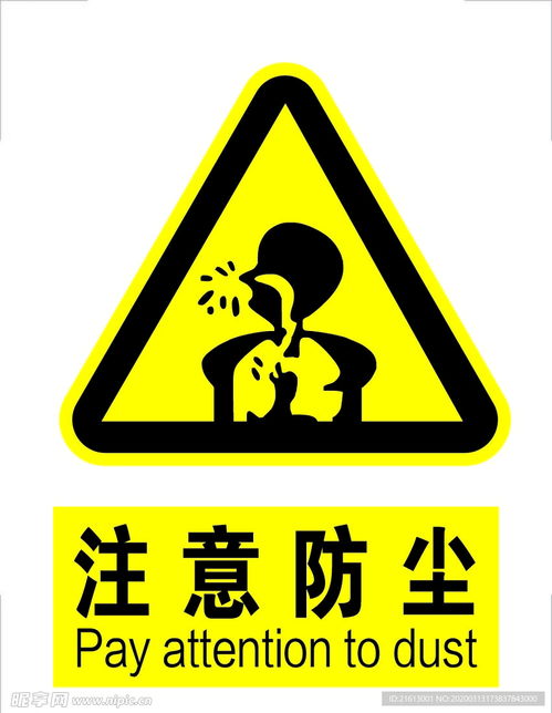 注意防塵標志標識設計圖